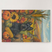 Puzzle Chien écossais Terrier Moisson d'automne Thanksgiv (Horizontal)