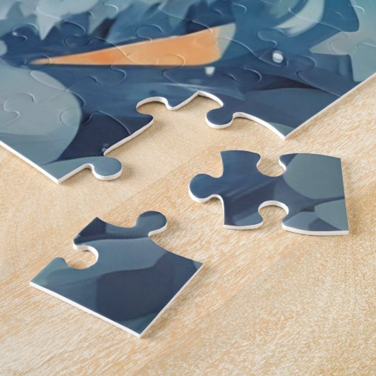 Puzzle Chien en bleu (Côté)