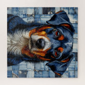 Puzzle Chien en mosaïque mignon (Horizontal)