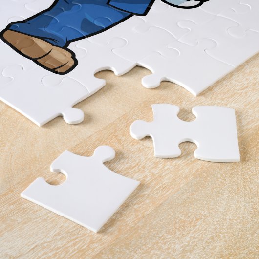 Puzzle Chien en policier avec uniforme (Côté)