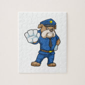 Puzzle Chien en policier avec uniforme (Vertical)