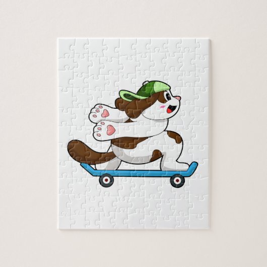 Puzzle Chien en Skate avec Skateboard (Vertical)