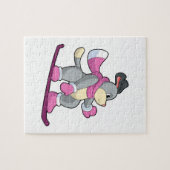 Puzzle Chien en Snowboardeur avec Sonowboard (Horizontal)