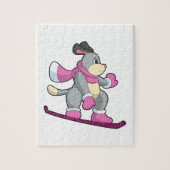 Puzzle Chien en Snowboardeur avec Sonowboard (Vertical)