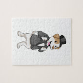 Puzzle Chien en toiletté avec ruban (Horizontal)