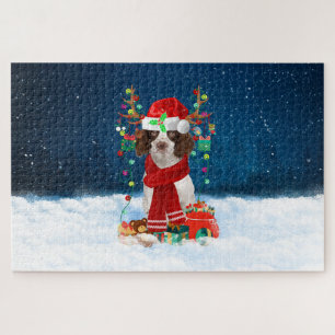 Puzzle Chien English Springer Spaniel avec des cadeaux de