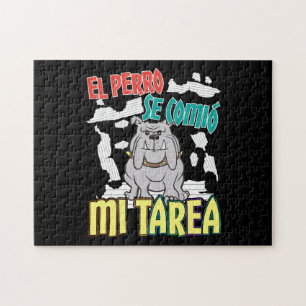 Puzzle Chien Espagnol A Mangé Mon Devoir - Perro Tarea