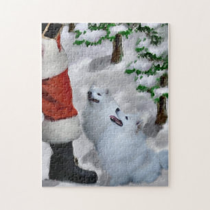 Puzzle Chien Esquimau Américain avec Noël Père Noël