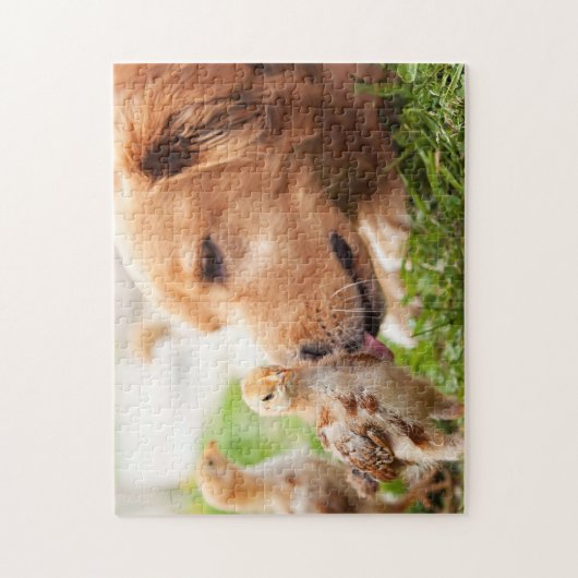Puzzle Chien et poussin (Vertical)