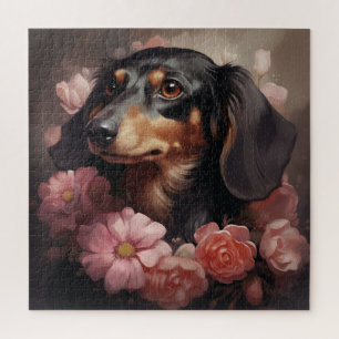 Puzzle Chien Fleur 2