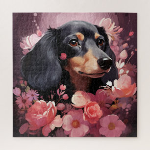 Puzzle Chien Fleur 4