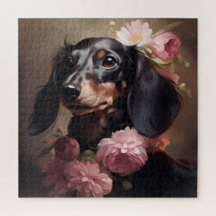 Puzzle Chien Fleur 7