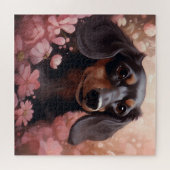 Puzzle Chien Fleur 8 (Horizontal)