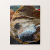 Puzzle Chien Foxhound. (Vertical)