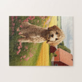 Puzzle chien Golden Doodle (Horizontal)