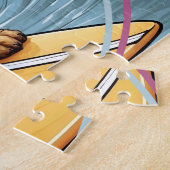 Puzzle Chien gribouillé surfant (Côté)