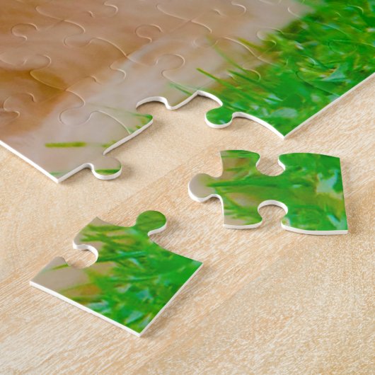 Puzzle Chien gris afghan. (Côté)