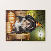 Puzzle Chien Havanais avec sorcière Casquette Idée cadeau (Horizontal)