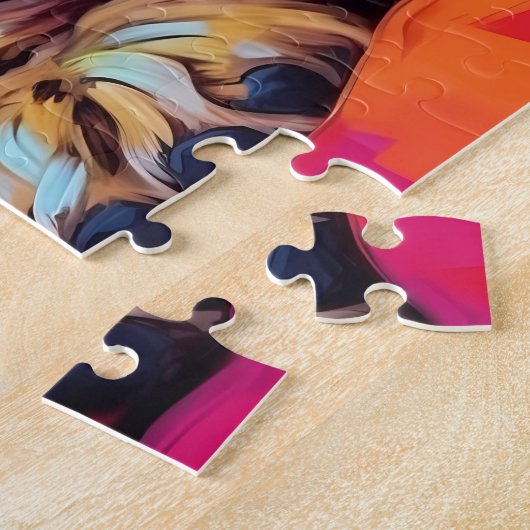 Puzzle Chien havanais coloré dormant (Côté)