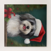 Puzzle Chien Havanais en Noël de neige (Horizontal)