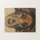 Puzzle Chien irlandais d'or observé par brun (Horizontal)