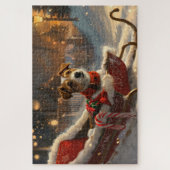 Puzzle Chien Jack Russell Noël Festif (Vertical)