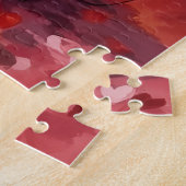 Puzzle Chien Keeshond de la Saint-Valentin assis avec des (Côté)
