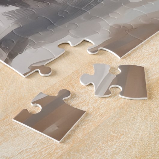 Puzzle Chien malamué de l'Alaska en Noël de neige (Côté)