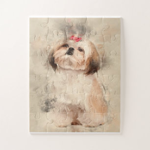 Puzzle chien maltais amoureux des animaux hommes femmes