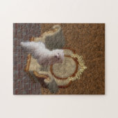 Puzzle Chien Maltais Sur Chaise Chien Art (Horizontal)