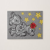 Puzzle Chien mandala avec étoiles (Horizontal)