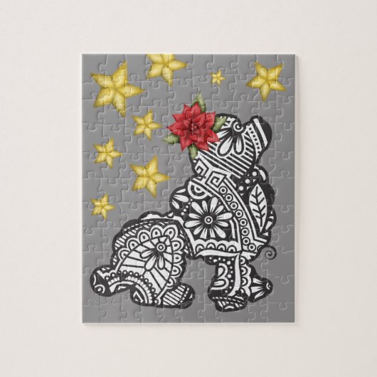 Puzzle Chien mandala avec étoiles (Vertical)