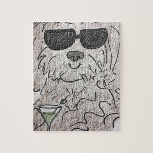 Puzzle Chien martini de Havanese (Vertical)