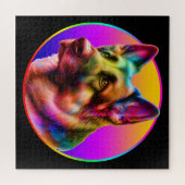 PUZZLE CHIEN MIGNON ARC-EN-CIEL COLORÉ (Horizontal)