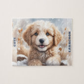 Puzzle Chien mignon Chien Chien Chien Chaussette hiver Ne (Horizontal)