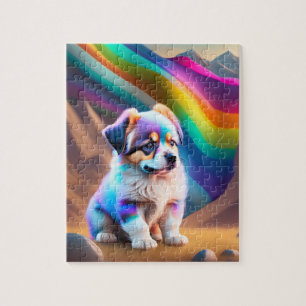 Puzzle Chien mignon coloré