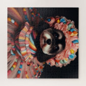 Puzzle Chien mignon en robe perlée (Horizontal)