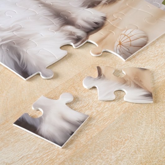 Puzzle Chien mignon Great Pyrenees Chien blanc Nom person (Côté)