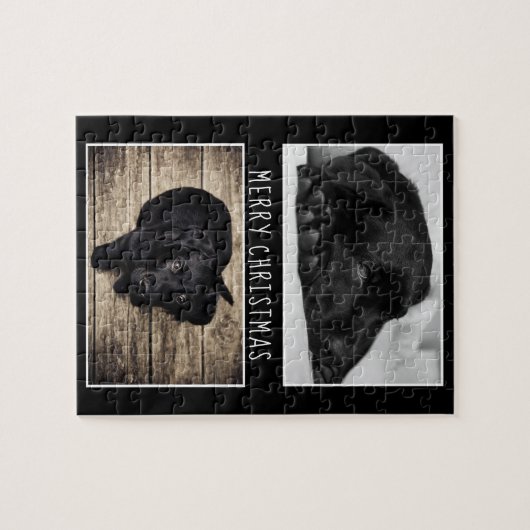 Puzzle Chien noir blanc Chien Chien Chien Chien Chien 2 P (Horizontal)
