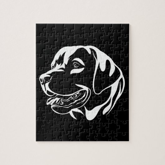 Puzzle Chien noir et blanc (Vertical)