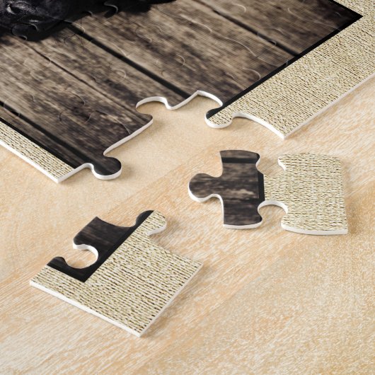 Puzzle Chien noir rustique Chien Chien Chien Chien Chien  (Côté)