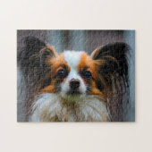 Puzzle Chien Papillon. (Horizontal)