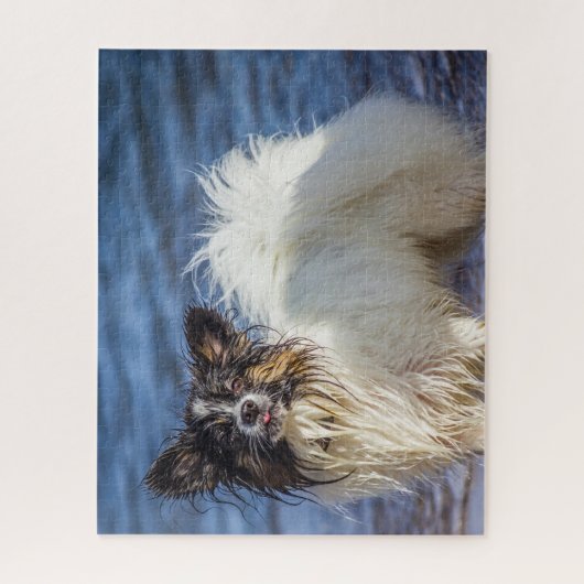 Puzzle Chien Papillon. (Vertical)