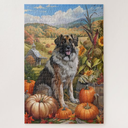 Puzzle Chien pasteur anatolien Récolte d'automne Thanksgi (Vertical)