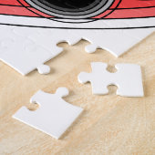 Puzzle Chien Paw Dans Le Coeur Rouge Avec Les Outlines (Côté)
