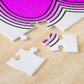 Puzzle Chien Paw En Rose Avec Des Contours (Côté)