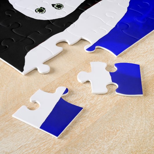 Puzzle Chien Pitbull avec tatouages et piercings (Côté)