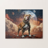 Puzzle Chien Pitbull sur Mars sur un Puzzle! (Horizontal)
