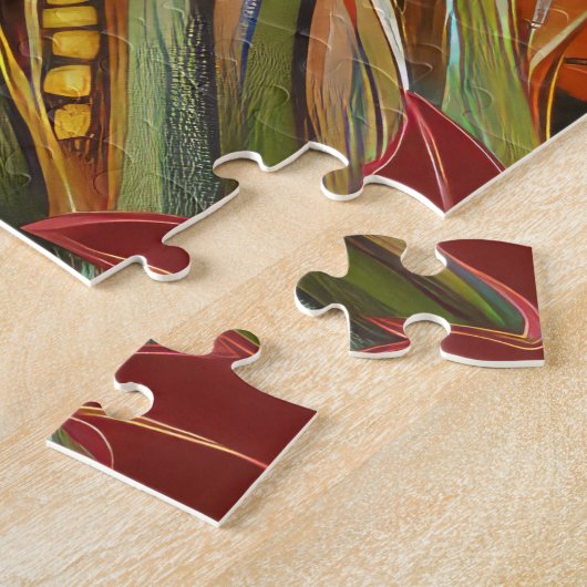 Puzzle Chien Poméranie récolte d'automne Thanksgiving (Côté)