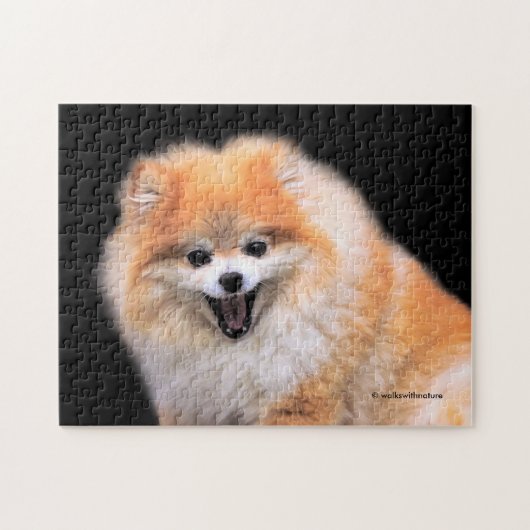 Puzzle Chien Poméranien mignon riant (Horizontal)